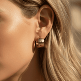 18K Ohrring Bold Halo – wasserfest vergoldet