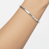 18K Armreif Elyndra – wasserfestes Weissgold