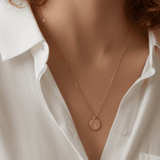 18K Halskette Moon & Ember– wasserfest vergoldet