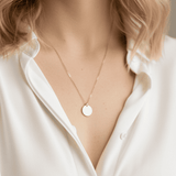 18K Halskette Moon & Ember – silber wasserfest vergoldet