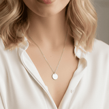 18K Halskette Moon & Ember – silber wasserfest vergoldet