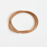 18K Echtleder-Armband Pale Gold – wasserfest