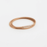 18K Echtleder-Armband Pale Gold – wasserfest
