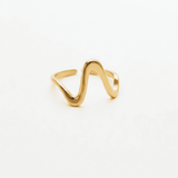 18K Ring wave – wasserfest